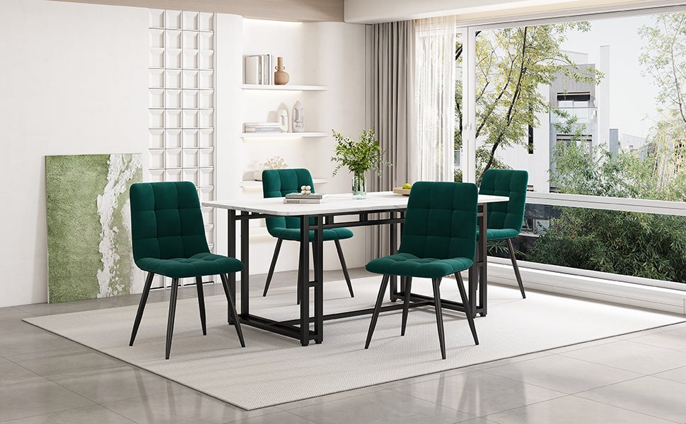 Set di 2 sedie da pranzo in velluto beige con braccioli per camera da