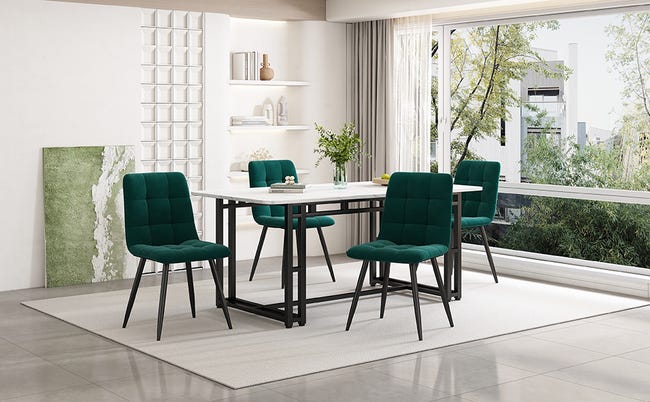 Set di 2 sedie da pranzo in velluto beige con braccioli per camera da Set di 2 sedie da pranzo in velluto beige con braccioli per camera da
