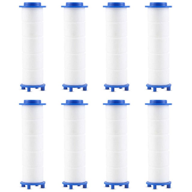 (115mm)Filtre Pommeau de Douche，8 Pcs Filtre Douche en Coton PP de Douchette Anti-calcaire Amovible pour Douchette