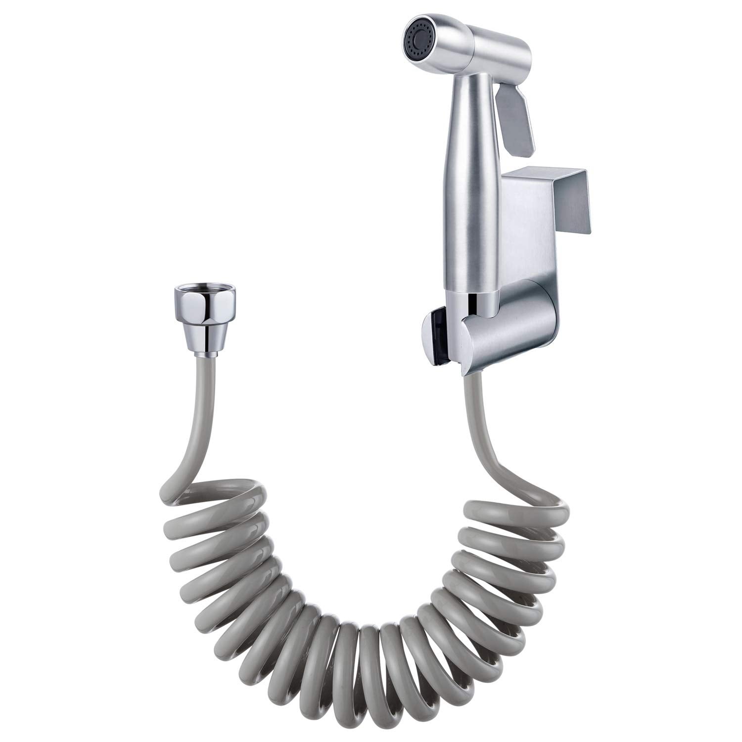 Przenośny spryskiwacz bidetowy z haczykiem do zbiornika na wodę i elastycznym teleskopowym wężem prysznicowym ABS o długości cm do łazienki prysznica