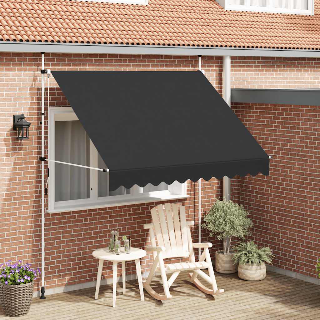 Toldo retráctil de operación manual antracita 250 cm vidaxl