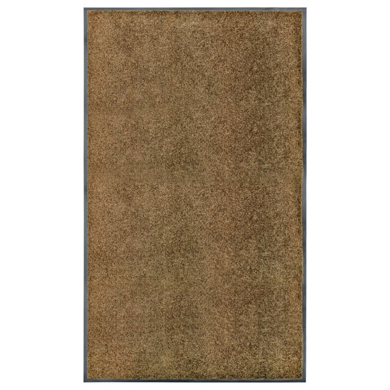 Wycieraczka z możliwością prania, brązowa, 90 x 150 cm vidaXL