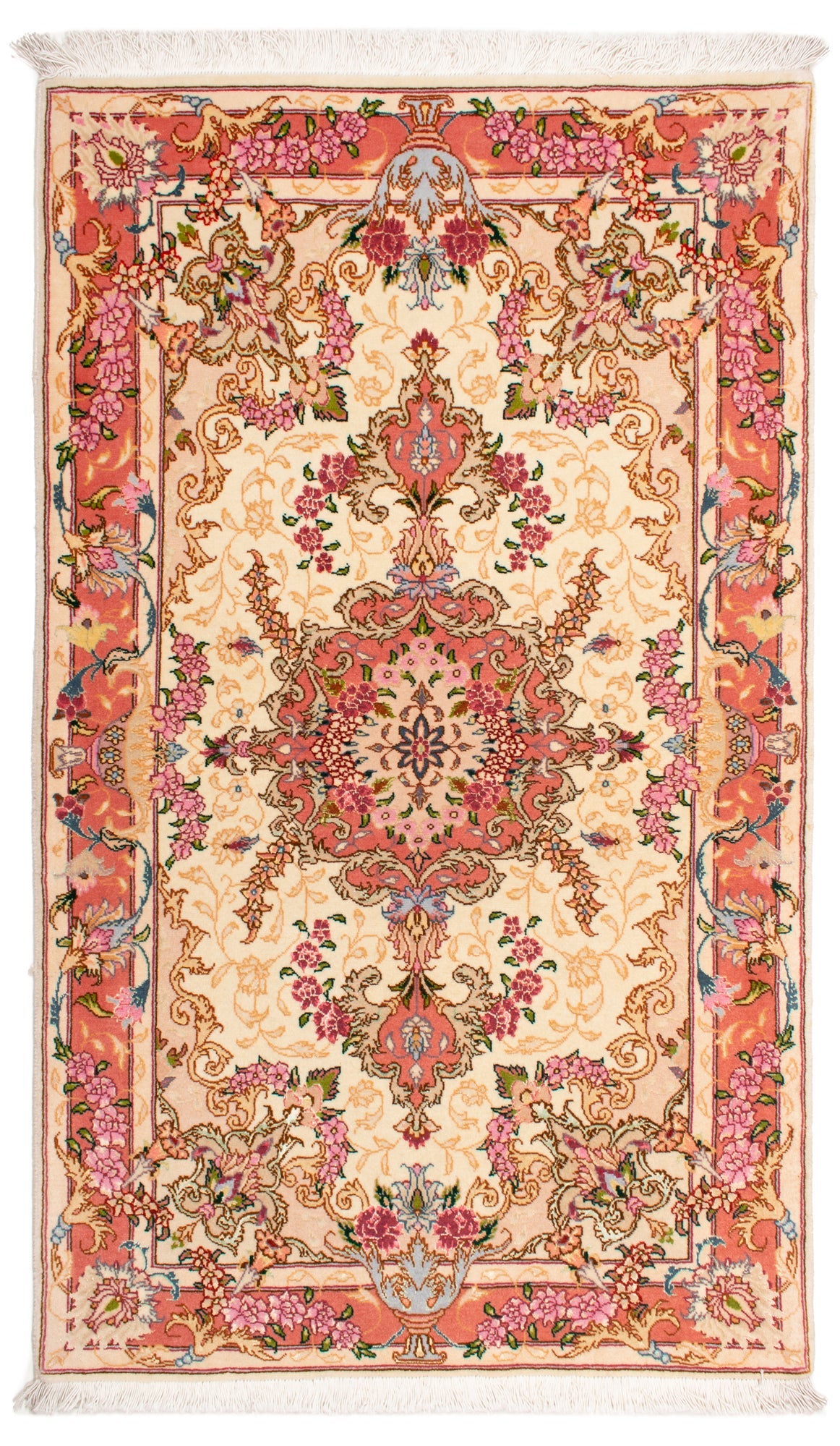 Alfombra persa tabriz 50raj | 126 x 76 cm | lana y seda | exclusiva