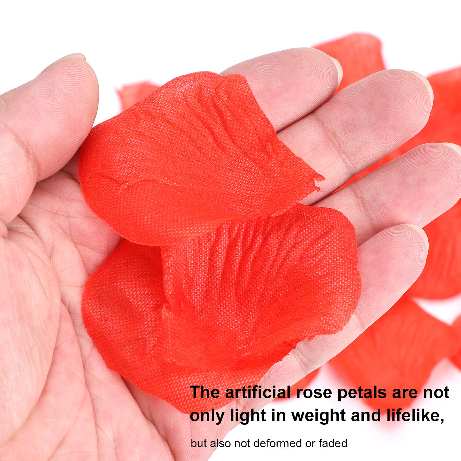 10 sacos de pétalas de rosa artificiais, decoração de casamento para dia dos namorados, pétalas de flo - 7