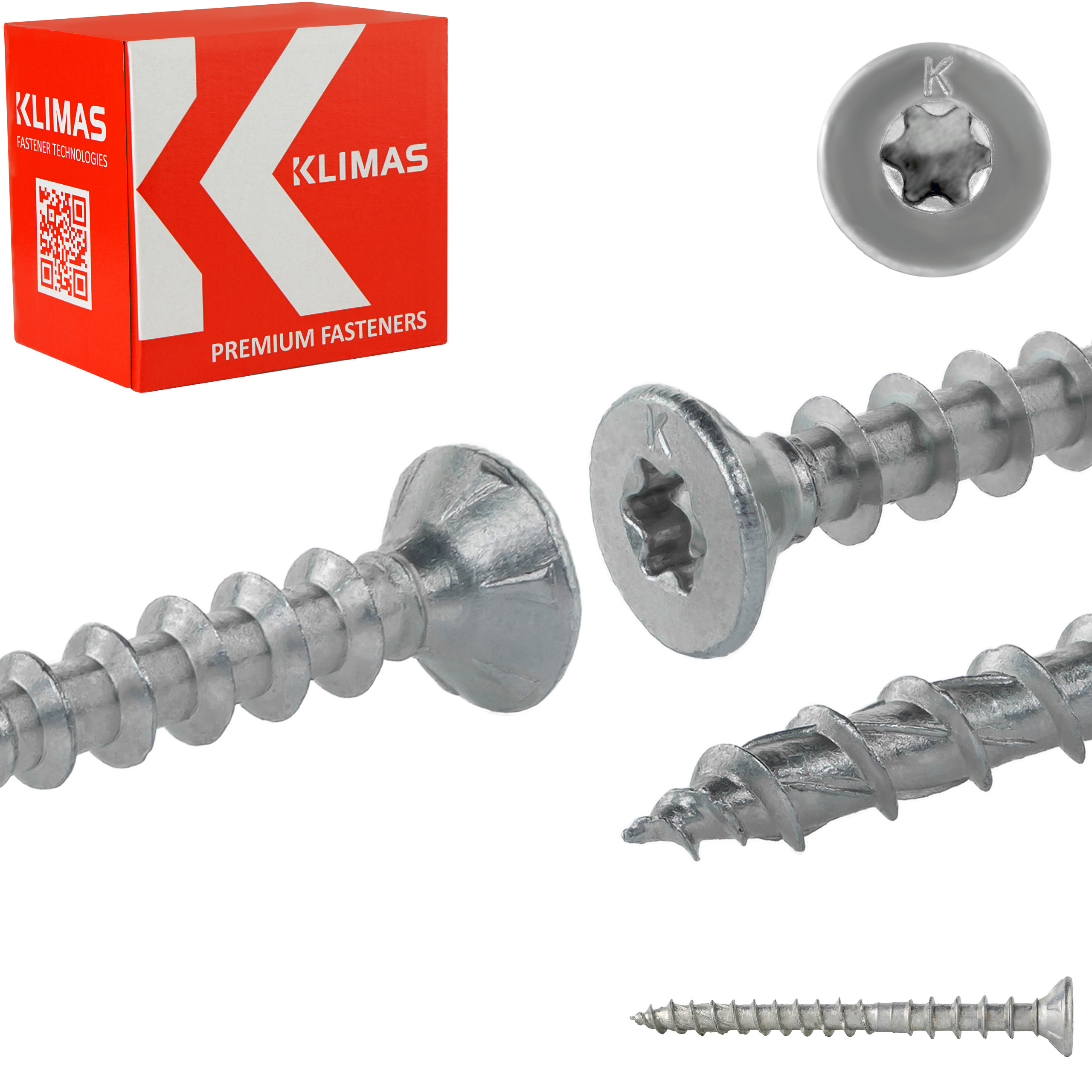 Wkręty dystansowe do poziomowani łat Klimas WKSS 6x70 mm na torx 200szt