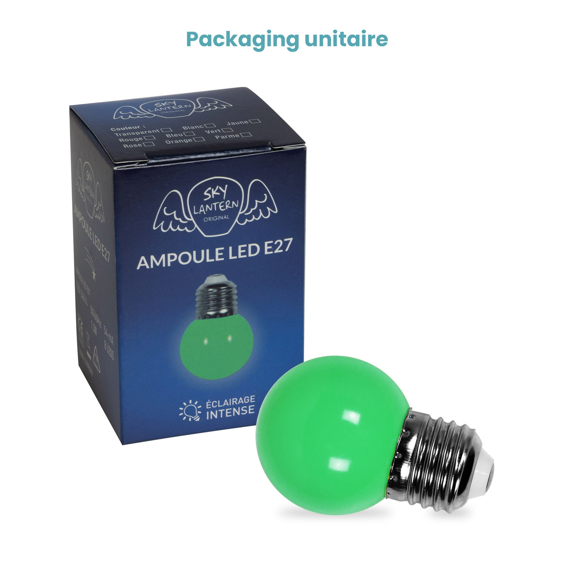 Ampoule Guirlande Guinguette Led E27 Couleur Vert - 1.5W SKYLANTERN - 5