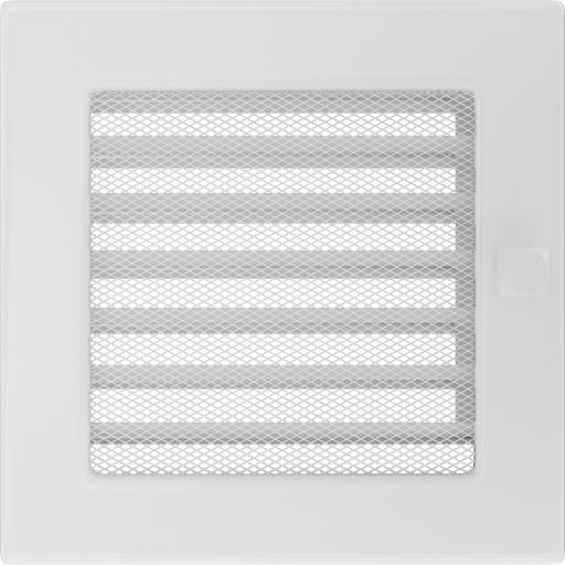 Kratka siatkowa z regulowaną przepustnicą do odprowadzania powietrza - biała - 17 x 30 cm