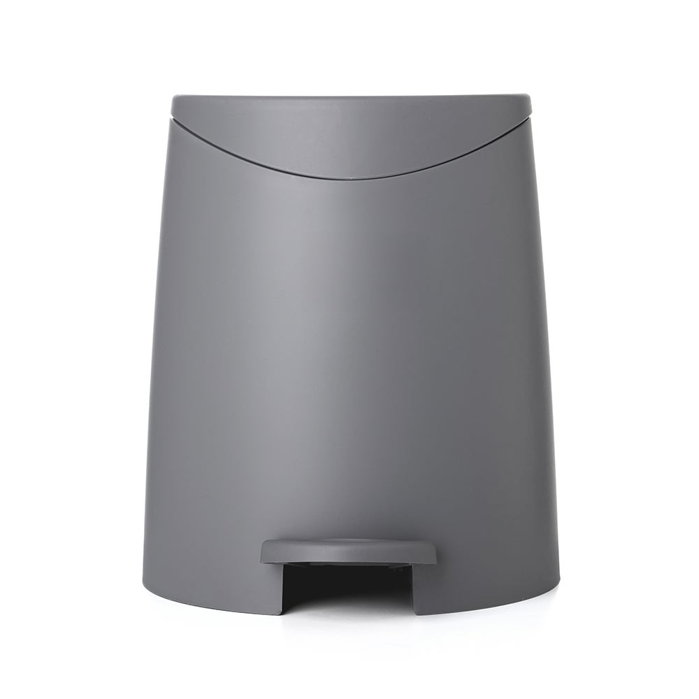 Poubelle de salle de bain en plastique gris mat 3 litres avec pédale - 4