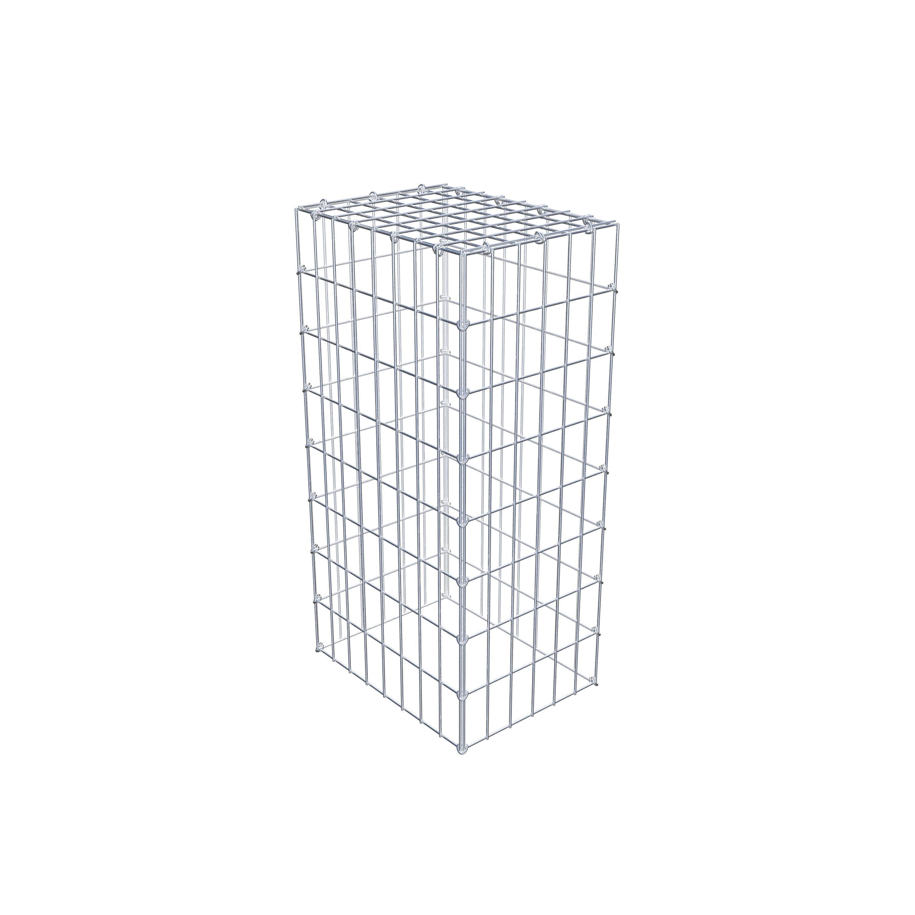 Gavión para apilar en acero galvanizado 80x40x30cm (LxAxP), malla 5 x 10cm, Anillo en C, sin rejilla inferior - 3
