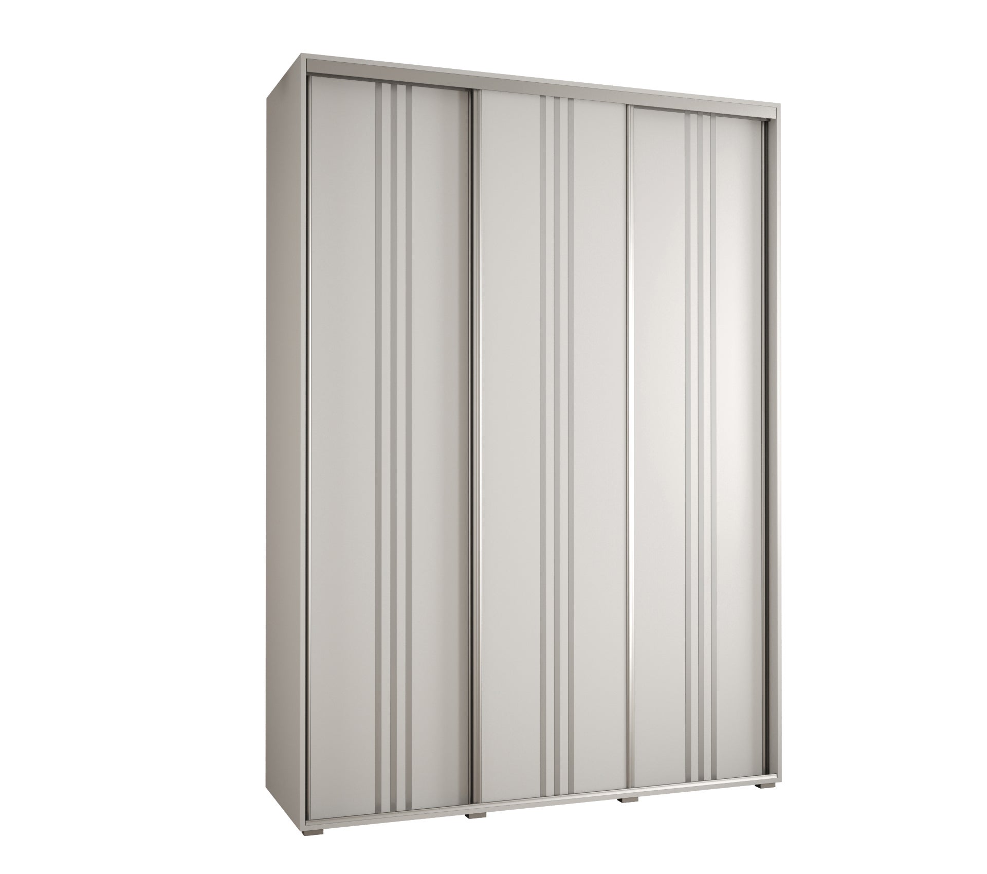 Szafa przesuwna wysoka Davos 6 180 x 60 x 235,2 cm biały + biały + u. srebrny - Abiks Meble