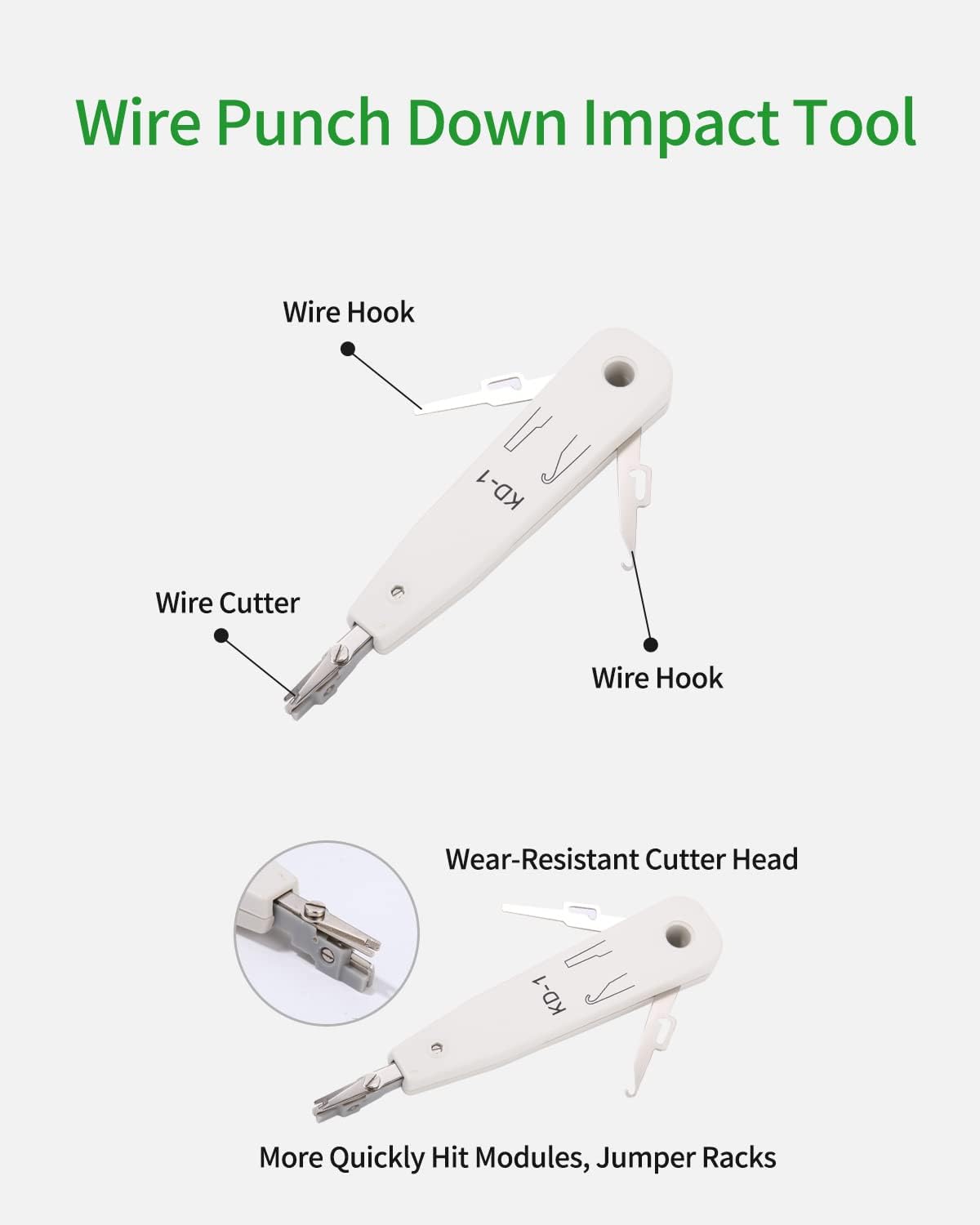 Kit 12 in 1 con tester per cavi LAN e crimpatrice RJ11/45, per la manutenzione professionale o domestica della rete. - 6