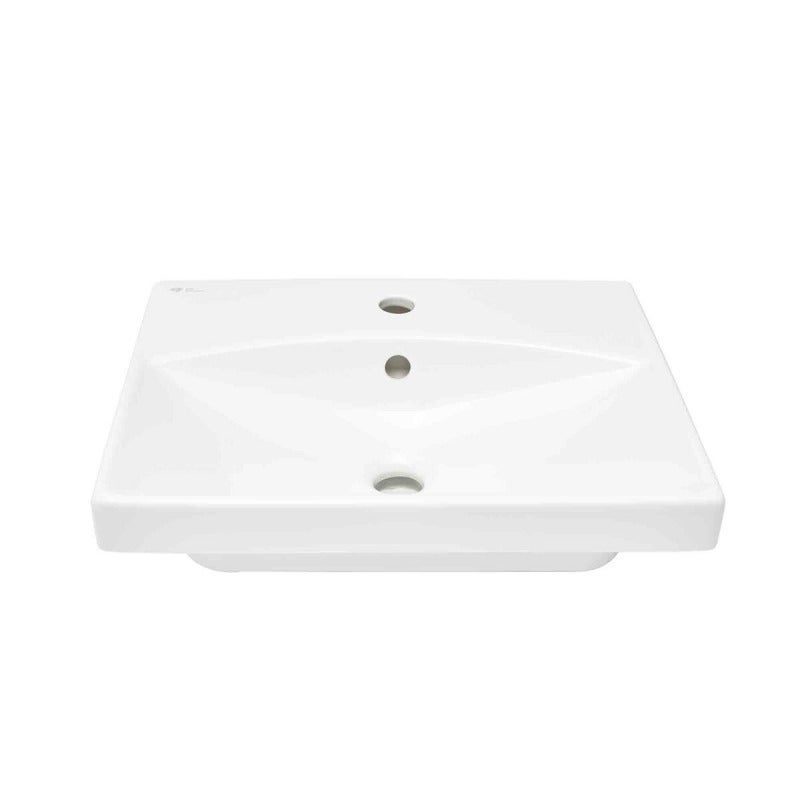Brevis Lavabo suspendu avec trou pour robinetterie au milieu, 50,5x40x14cm (SATBRE5040S) - 2