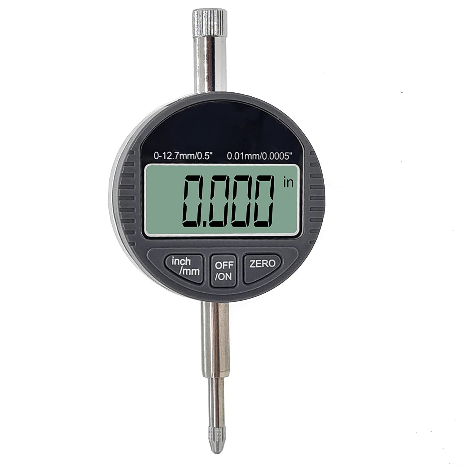 Cyfrowy wskaźnik zegarowy DTI 0-12,7 mm 0,01 mm/0,0005" - Duży ekran LCD - Narzędzie pomiarowe o wysokiej precyzji