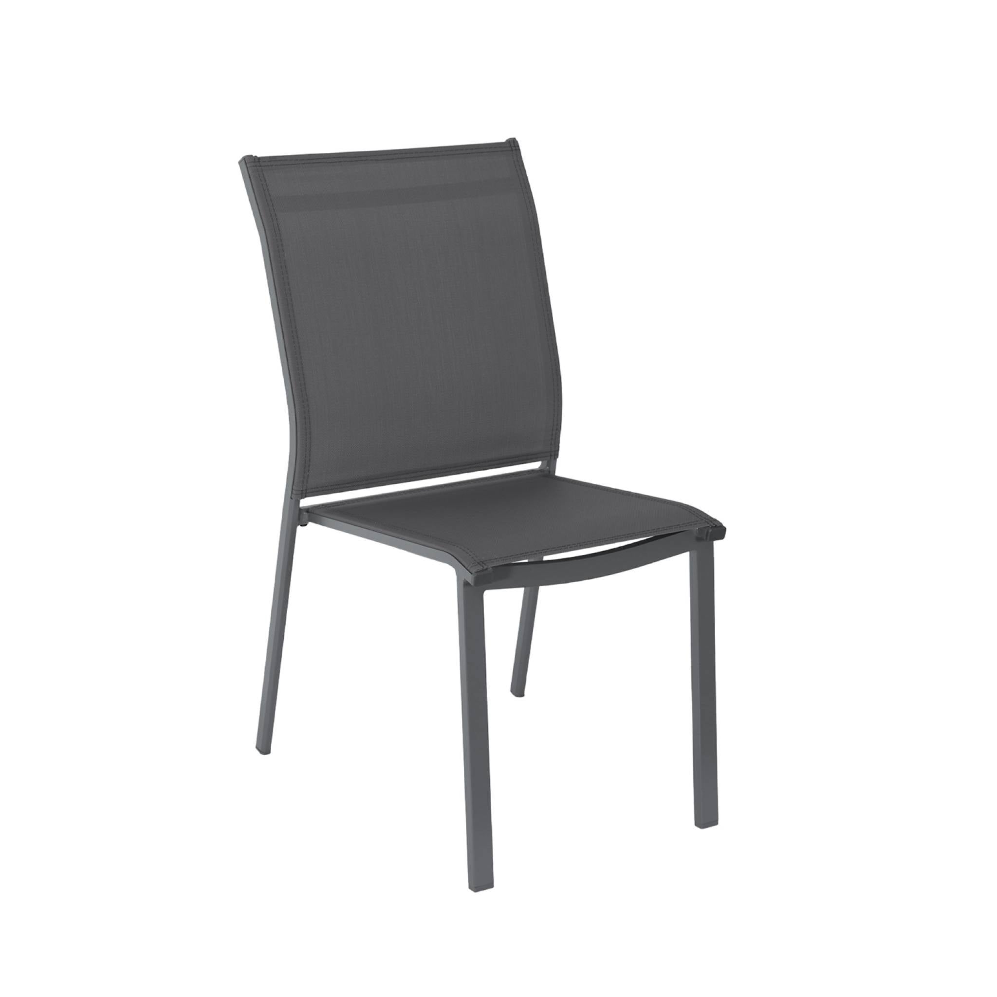 Mesa de jardín extensible de aluminio con 6 sillas Antracita - 218.5x89x75 cm - 8
