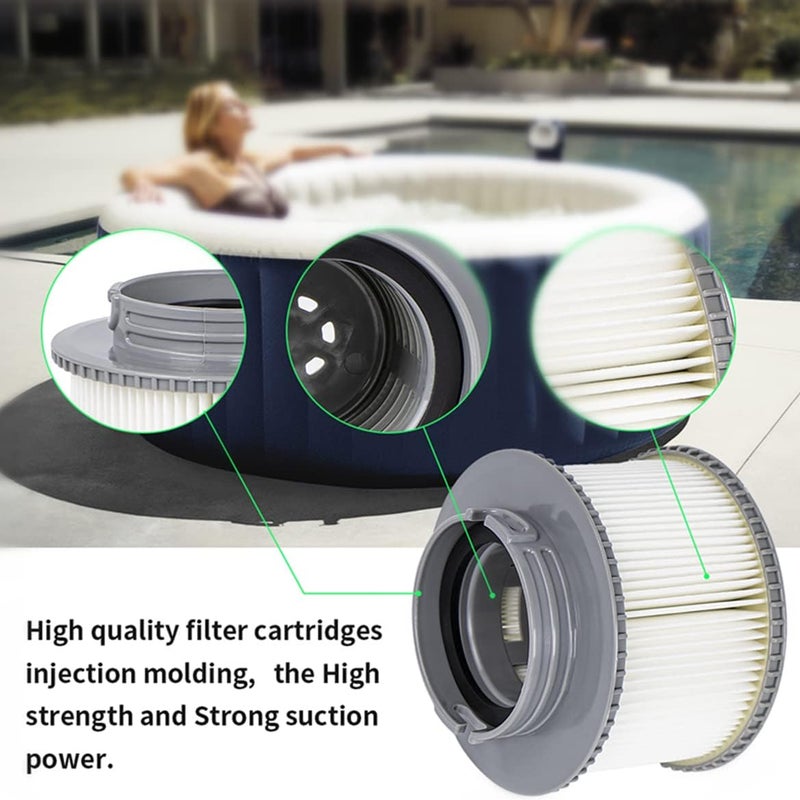 Filtr basenowy, zestaw 2 filtrów zamiennych do MSPA FD2089, pompa filtracyjna, do istniejących wanien spa MSPA