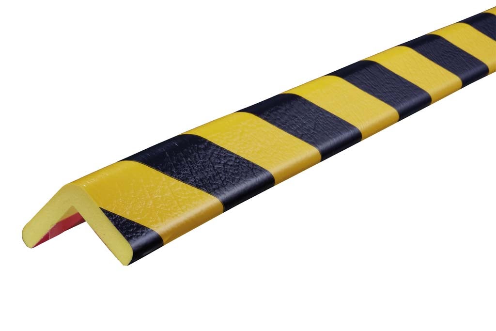 Profilé de protection d’angles Knuffi, type H - jaunes/noires - 5 mètre ...