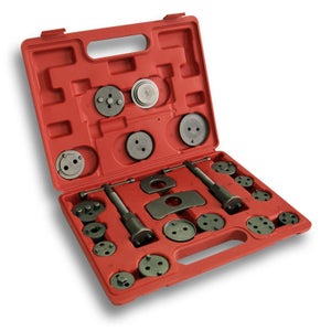 Outil Compresseur Piston Frein - Clé à Cliquet 360° Pour Remplacement Plaquettes De Frein Auto (Rouge)