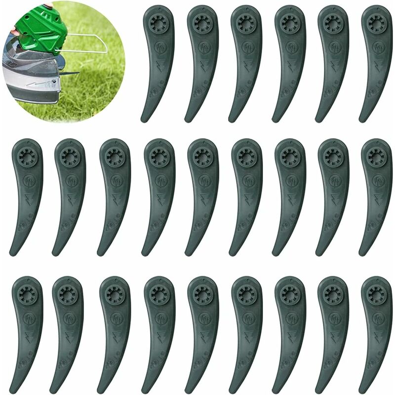 Zestaw 24 ostrzy zamiennych do podkaszarki Bosch Durablade Art 23-18 LI Art 26-18 LI, zielone