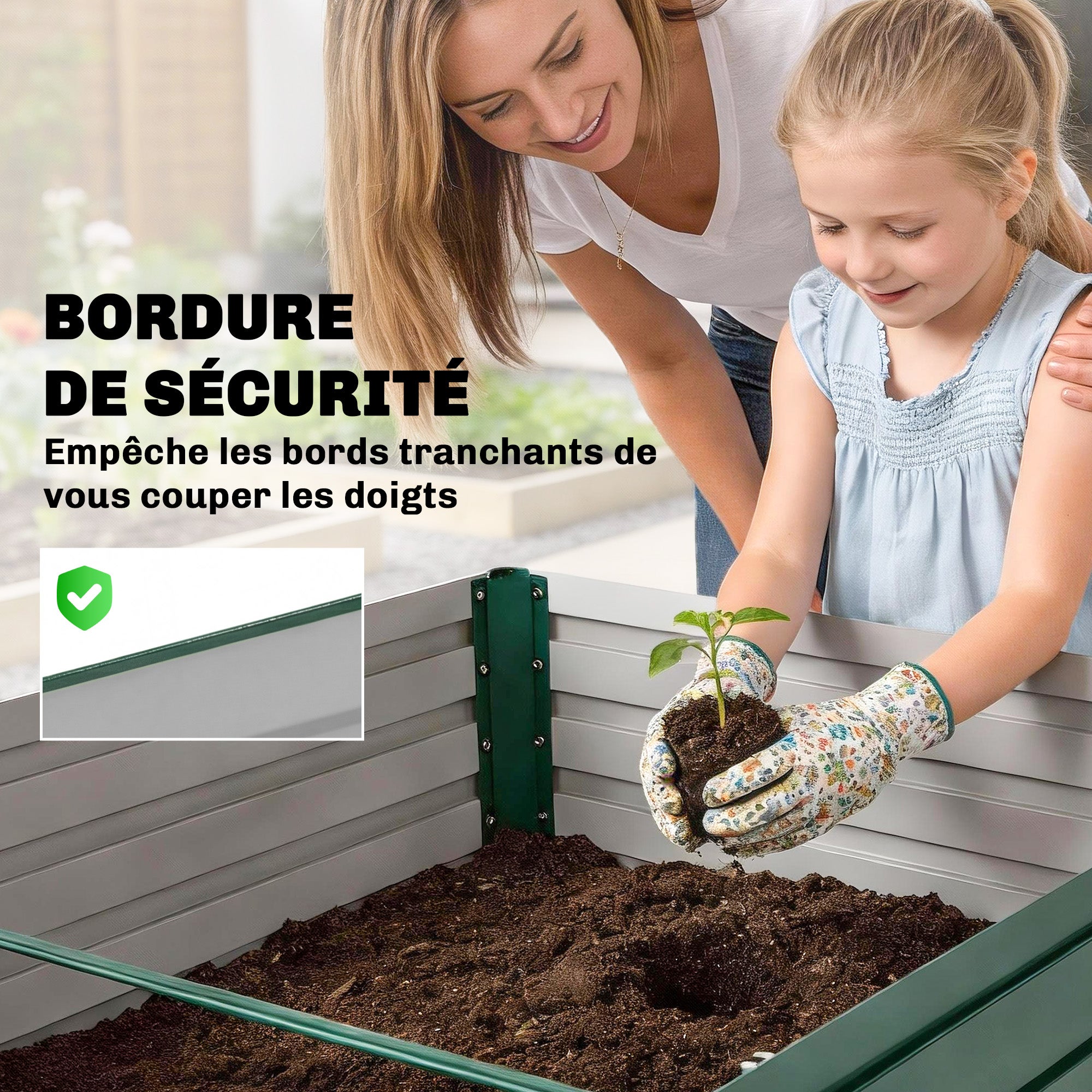 Carré potager acier galvanisé Outsunny - 7