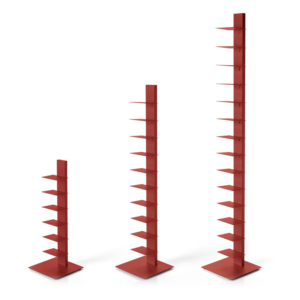 Bibliothèque Sapiens | Rouge - Petit étagère colonne verticale autoportante étagères design moderne livres BBB Italia - 2