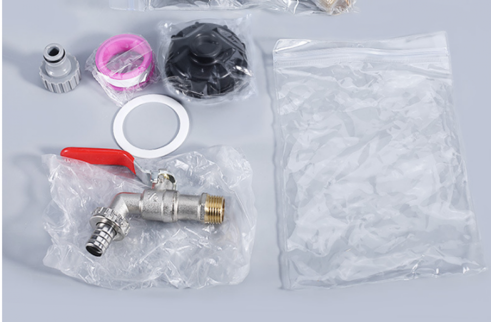 Zawór do Zbiornika 1000L S60X6 IBC, Zawór z Przyłączem Węża 1/2", Adapter do Opróżniania Zbiorników, Zawór Ogrodowy (1 sztuka)