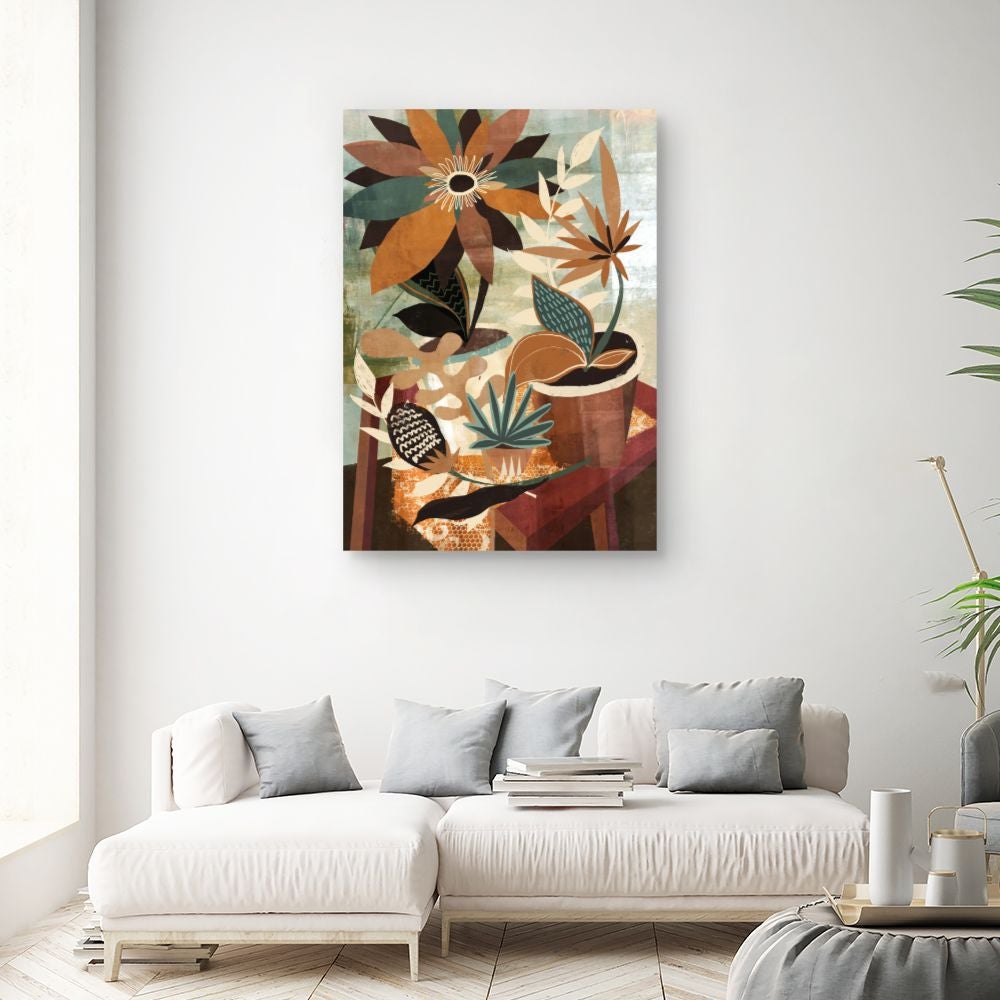 Toile Fleurs abstraites / 100x140cm / Fabriqué en France / DADA ART - 2