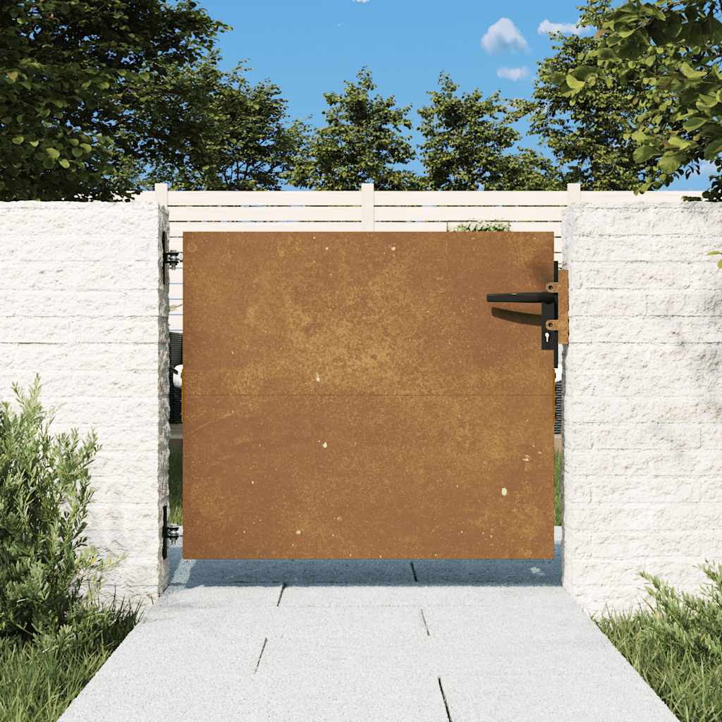 Vidaxl Puerta De Jardín Acero Corten 85X125 Cm Marrón , Leroy Merlin