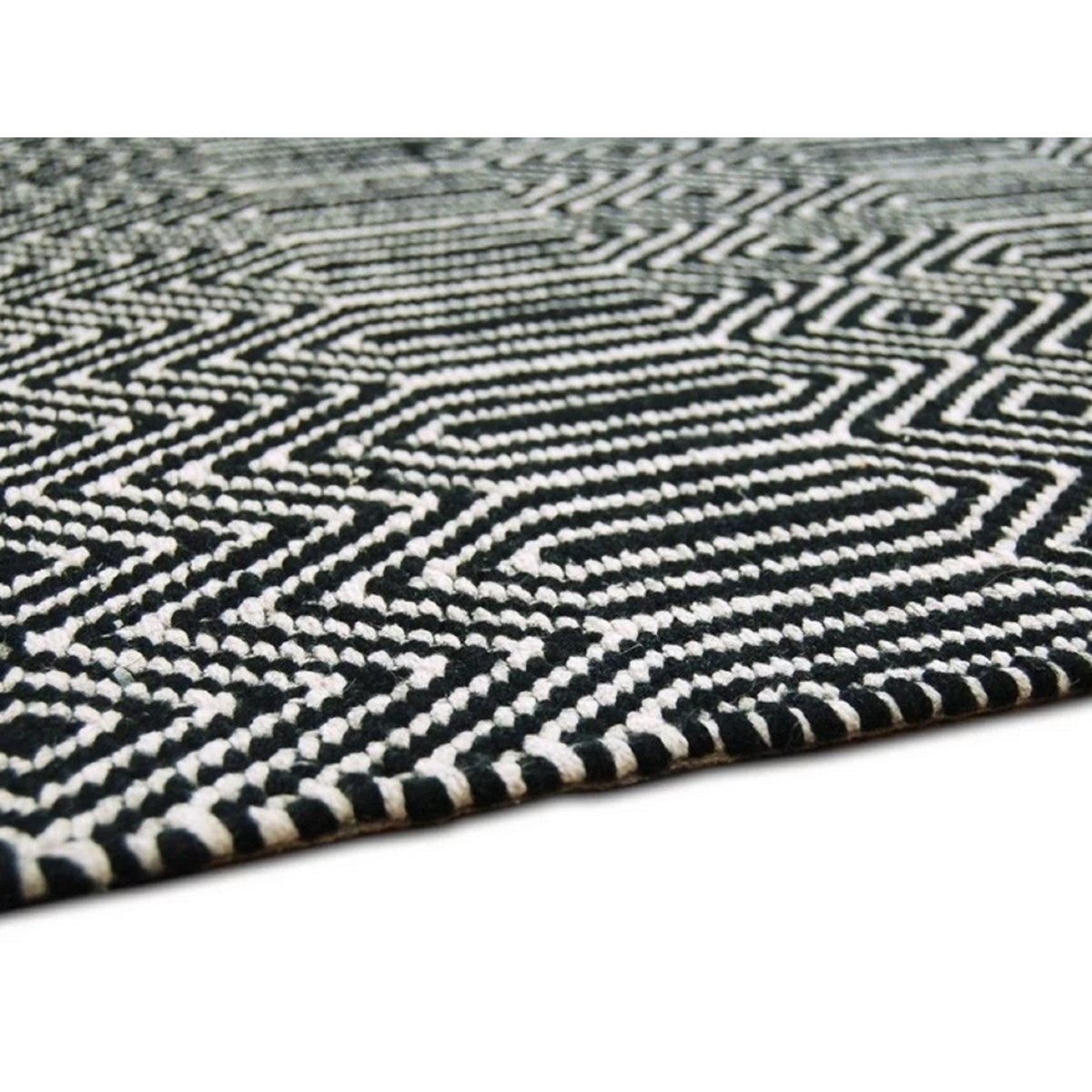 Tapis Laine et Coton tissé main style berbère SILWAN 120x170 cm - 3