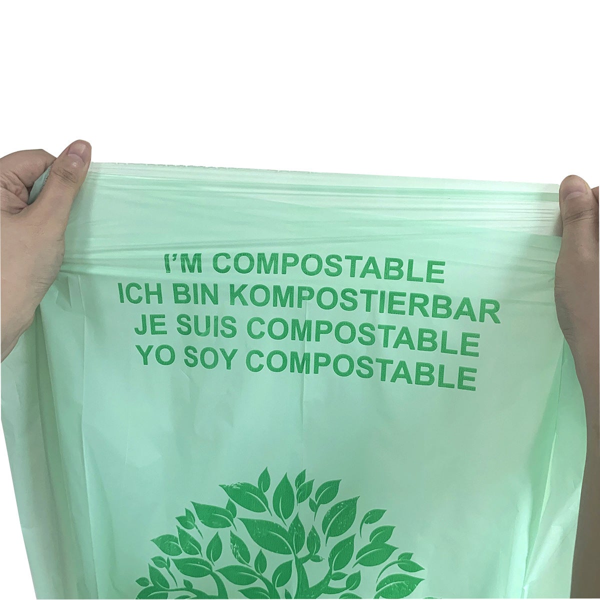Rouleau de 50 sacs à déchets en PLA - 8L, amidon de maïs bio, sacs à déchets compostables à plat pour la cuisine et le ménage - 3