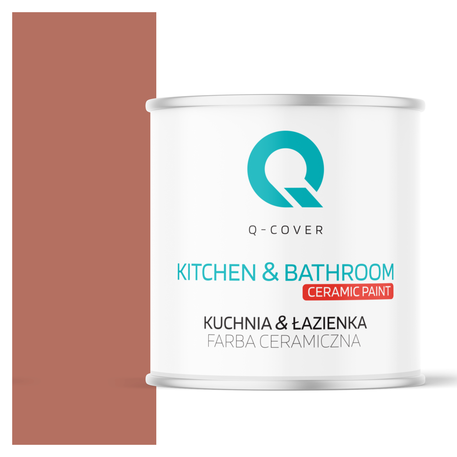 Farba Ceramiczna Kuchnia &amp; Łazienka Q-Cover Ceglasty H4728 Głęboki Mat 2L