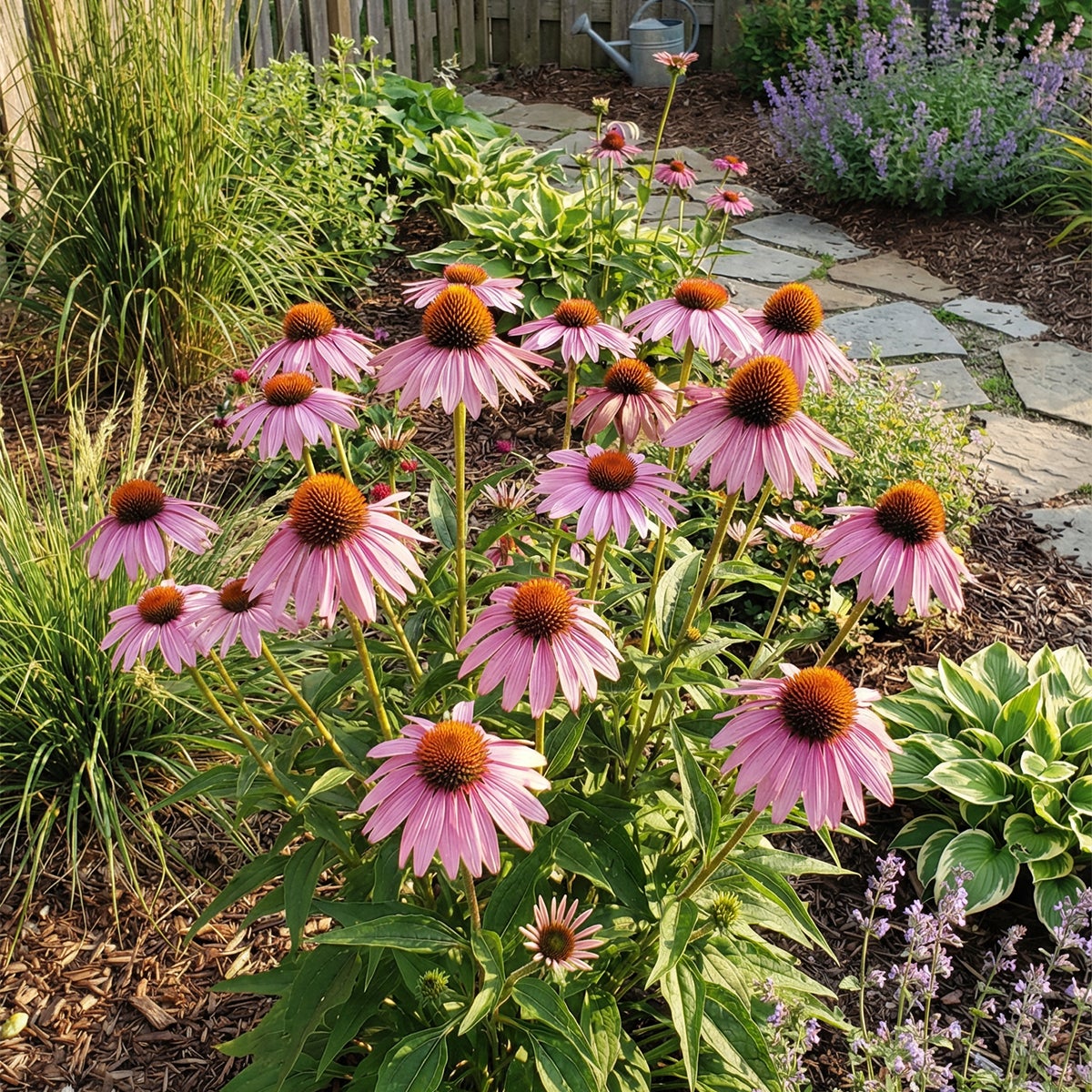 Lot de 6 - Echinacea purpurea - Échinacée pourpre - Floraison abondante - H. 10-20 cm - P. 9 cm - 3