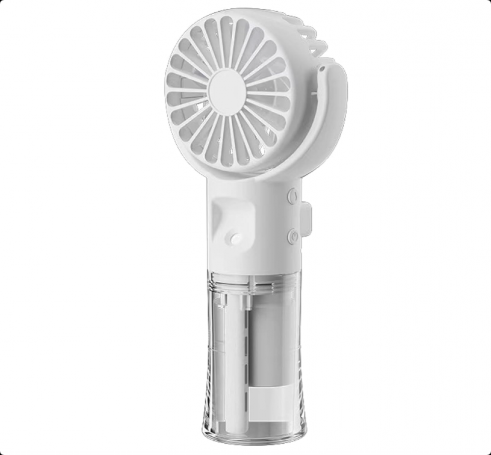 4 prędkości Mini przenośny wentylator z mgiełką wodną, ładowany przez USB, mały, lekki wentylator chłodzący do wnętrz, do szkoły