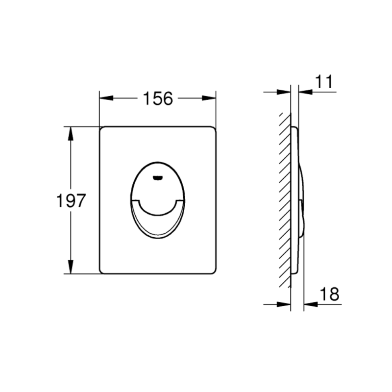 Pack WC suspendu sans bride compact DURAVIT Me by Starck + bâti support GROHE Rapid SL Projet + abattant + plaque blanc - 6