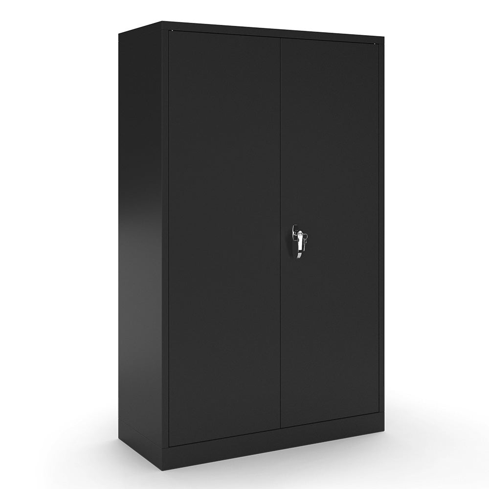 Armoire Métallique Vicco 85x90cm Noir - Rangement Bureau Atelier Armoire Atelier