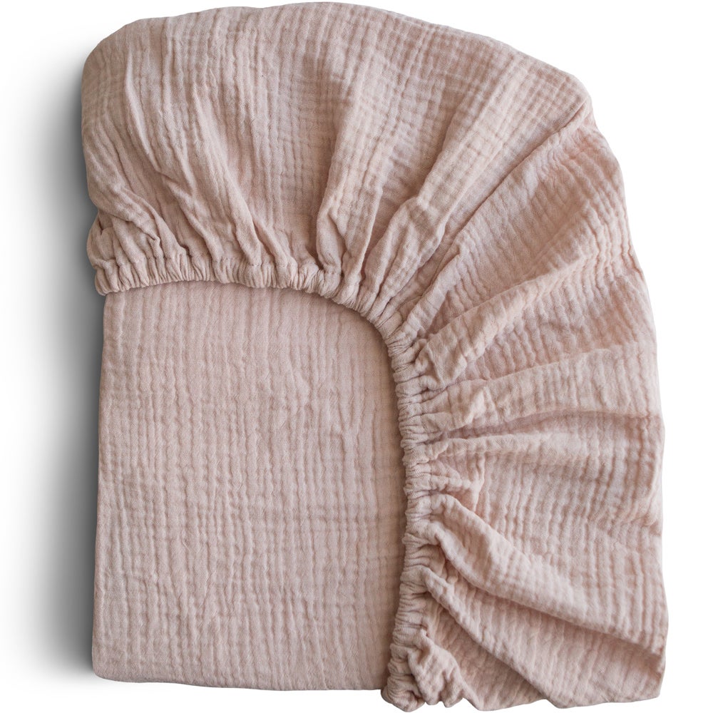 Drap-Housse Mousseline 100% Coton Pour Nacelle Couffin - Blanc 36x78 Cm Respirant Et Doux