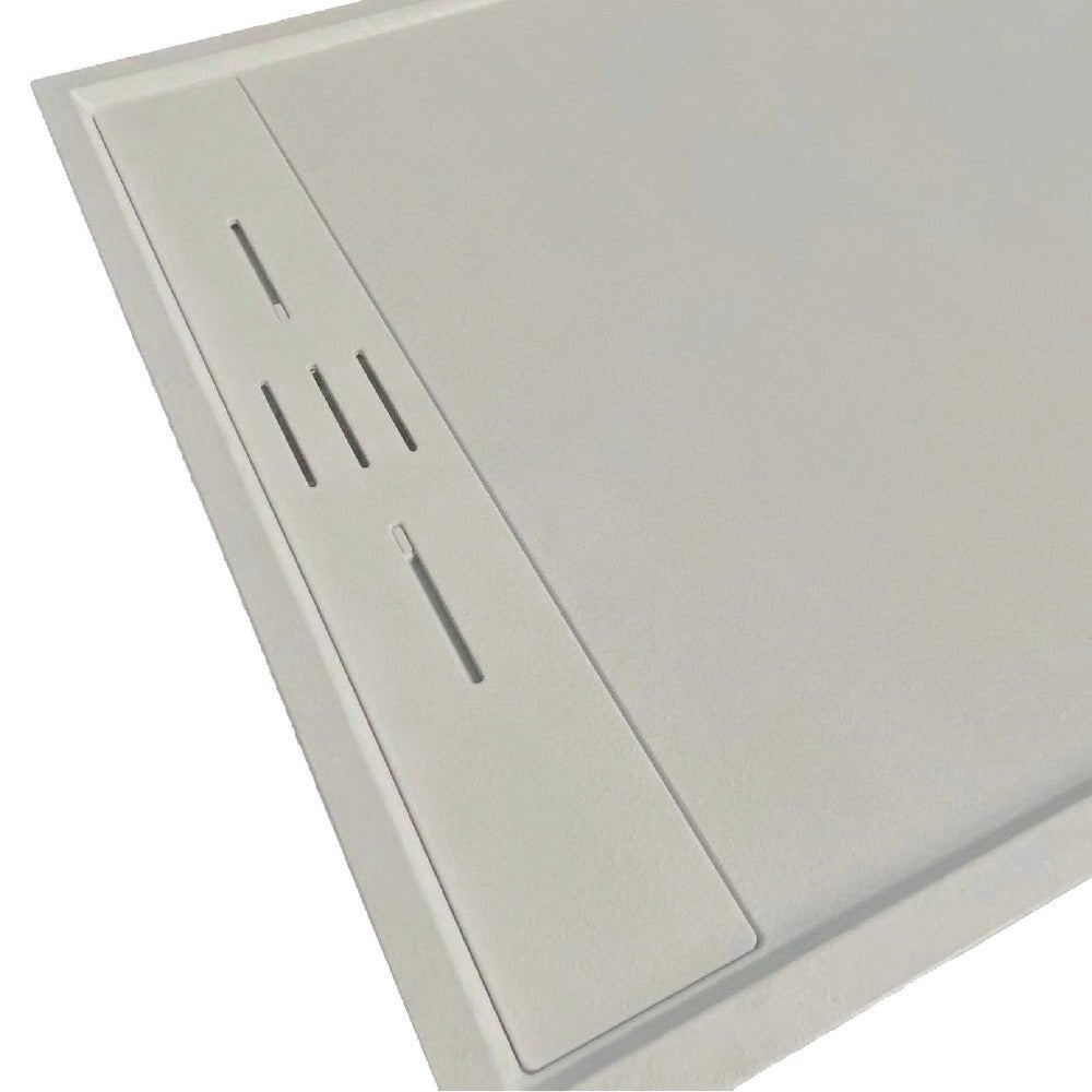 Receveur de douche 90 x 160 cm extra plat gris SALVI en SoliCast® surface ardoisée - 2