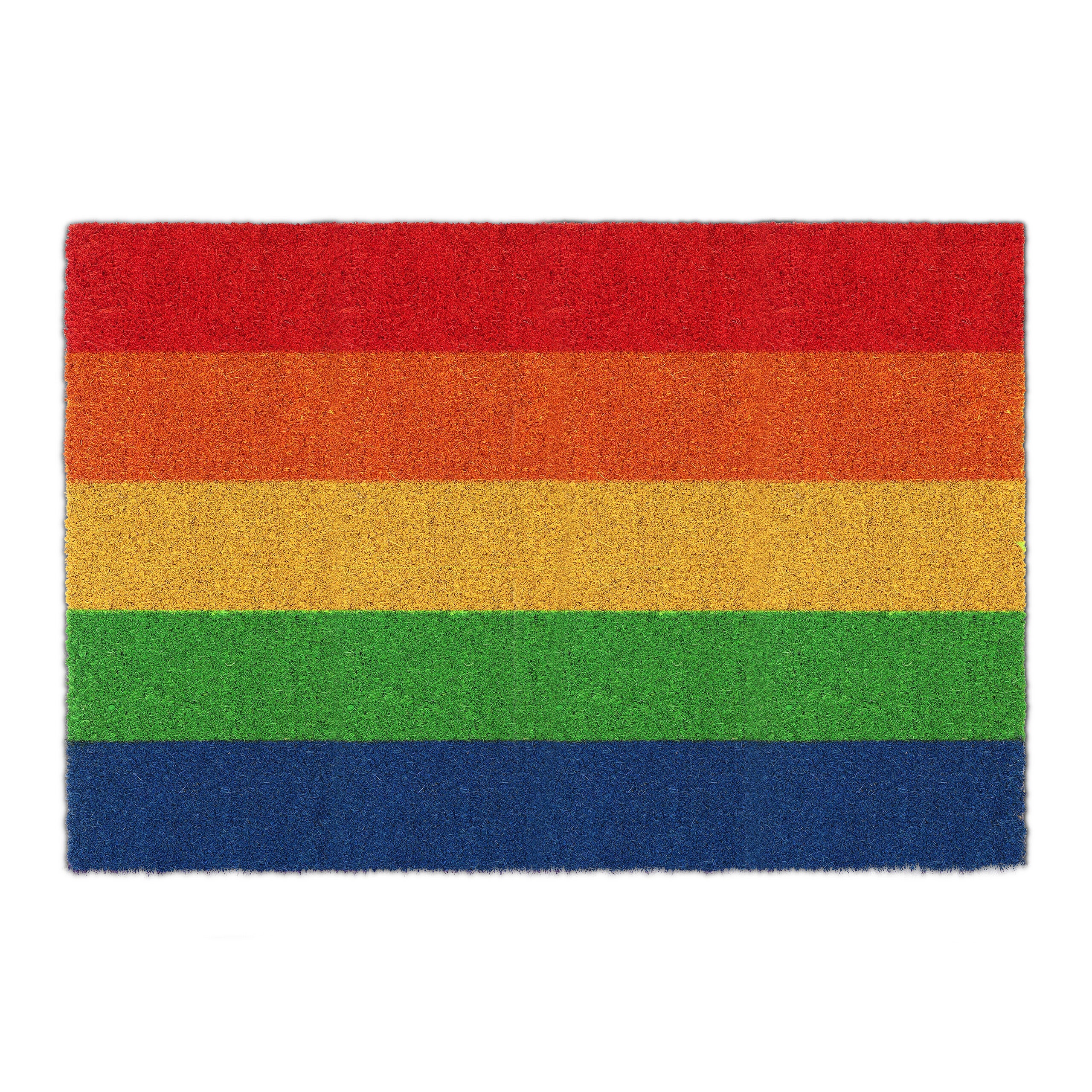 Zerbino in Cocco, Semi Cerchio 40x60cm, Design Arcobaleno, Interni e Esterni, Tappetino Antiscivolo, Colorato, Relaxdays | Leroy Merlin