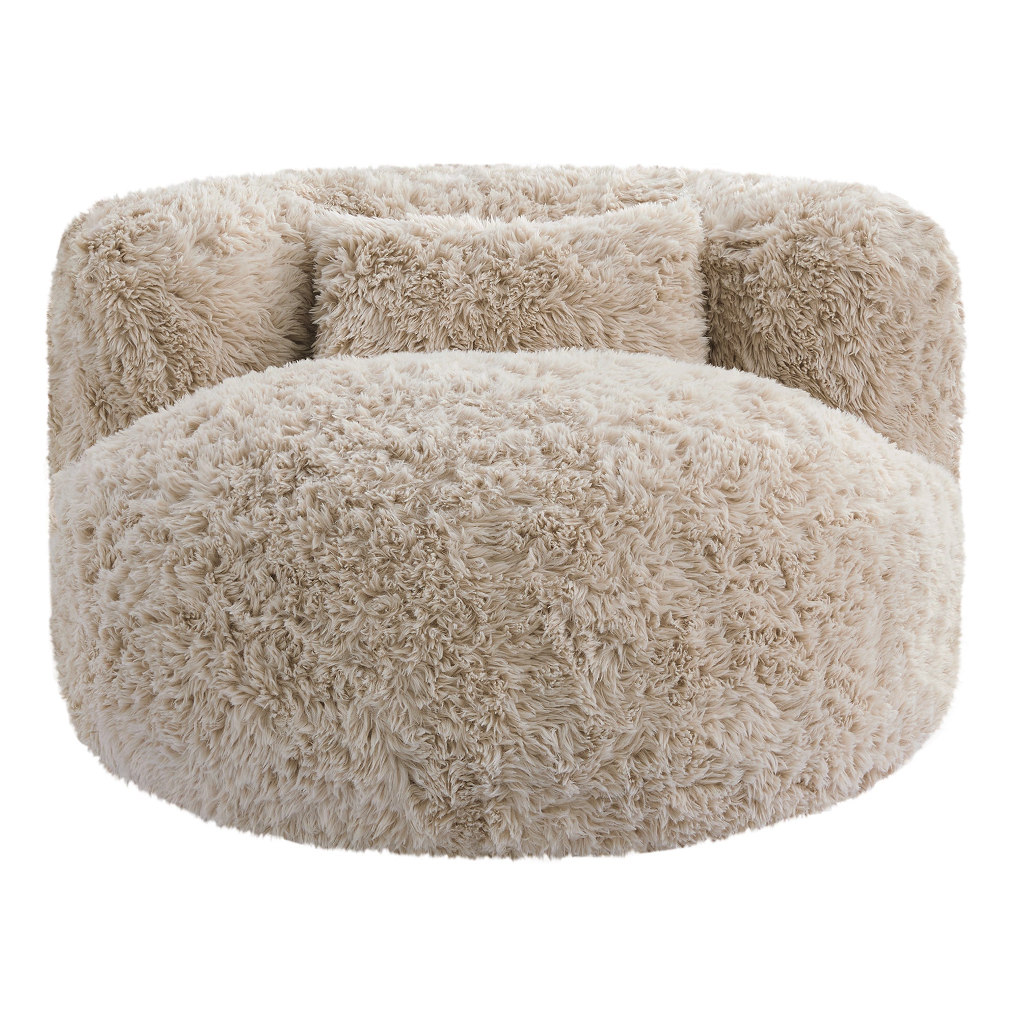 Fauteuil pouf 1 place, pouf compressé, Avec oreiller, mousse haute densité, kaki - 8