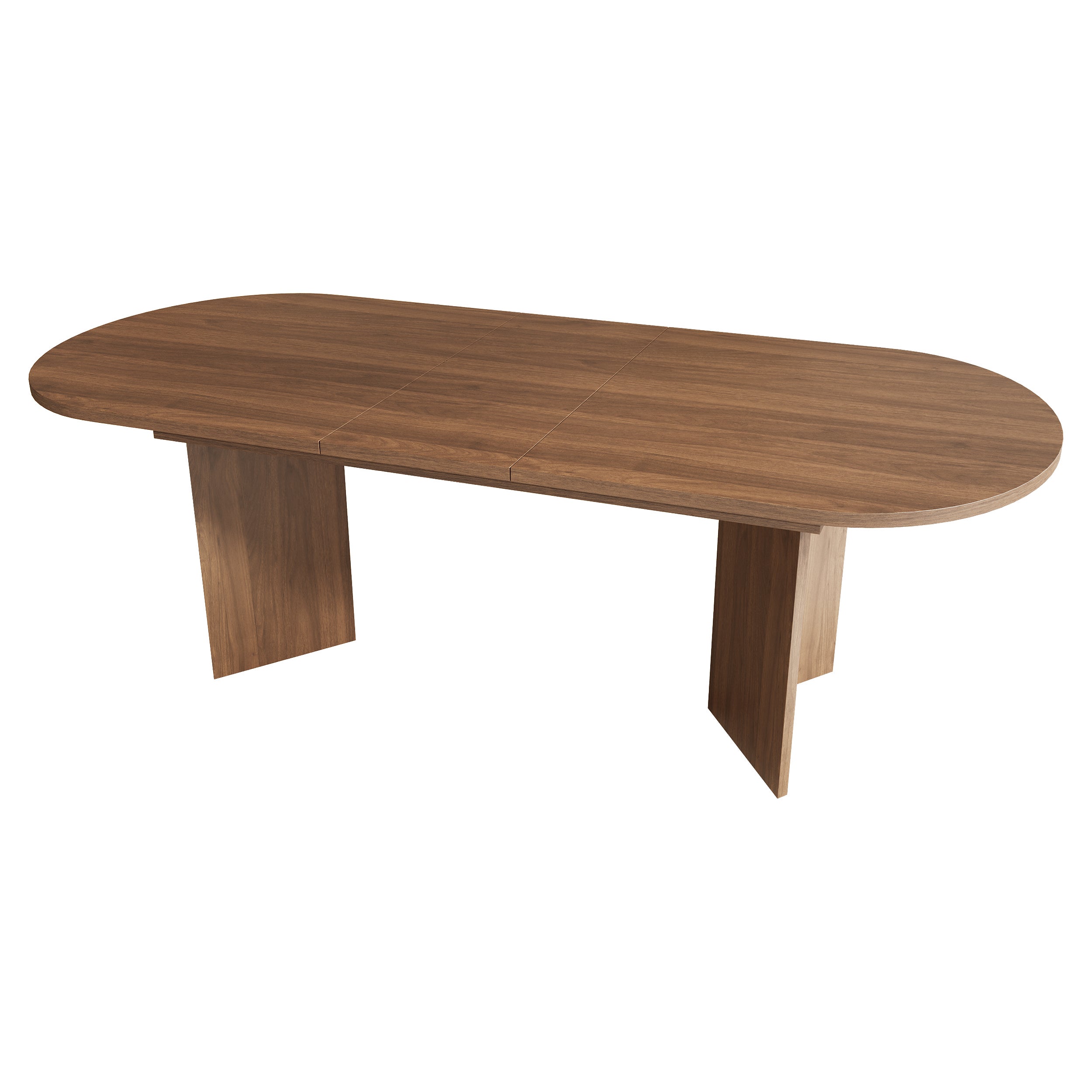 Table à manger extensible pour 4 à 6 couverts - 120/160 x 80 x 75.5 cm - MDF - Noyer - 10