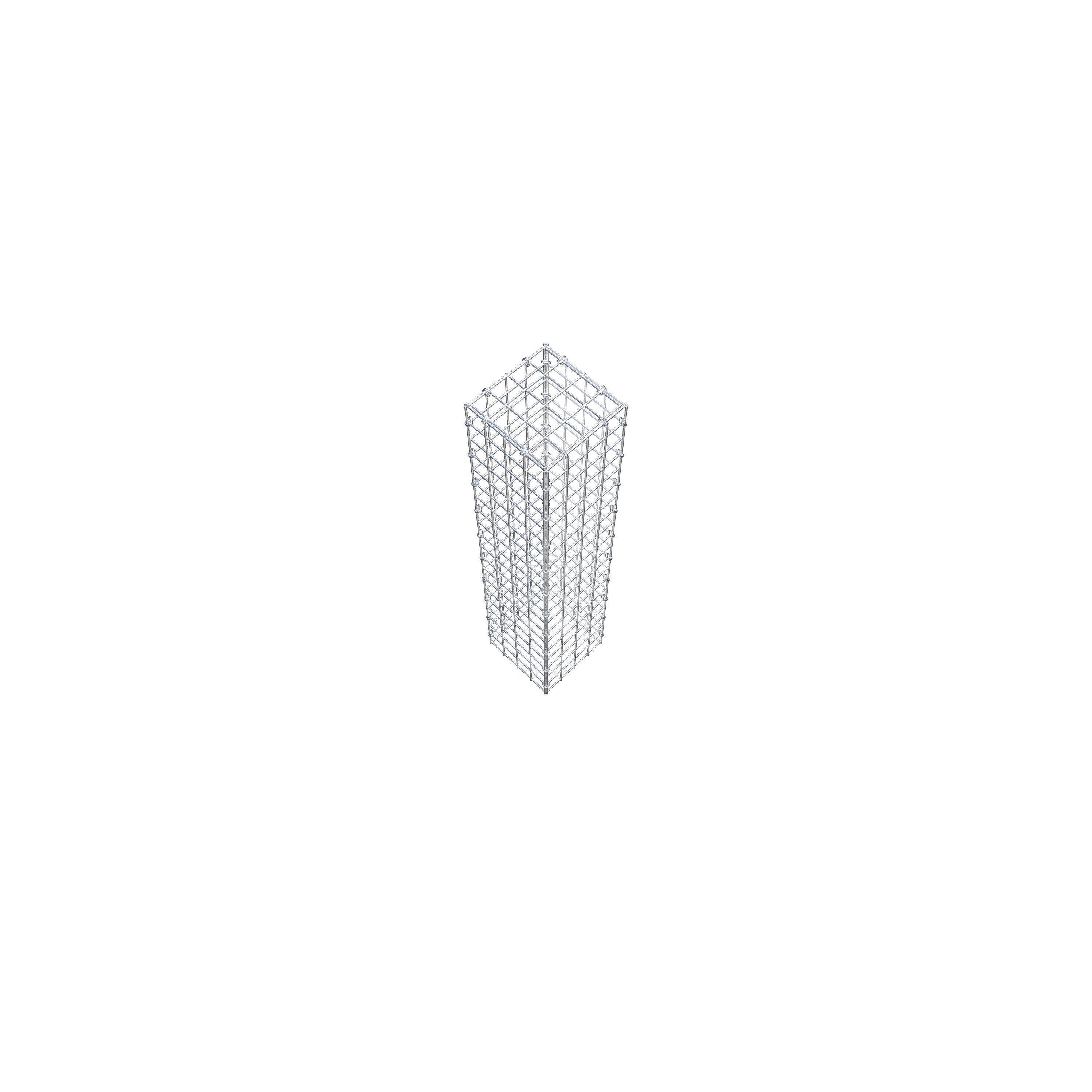 Gavión para apilar en acero galvanizado 100x20x20cm (LxAxP), malla 5 x 5cm, Anillo en C, sin rejilla inferior - 4