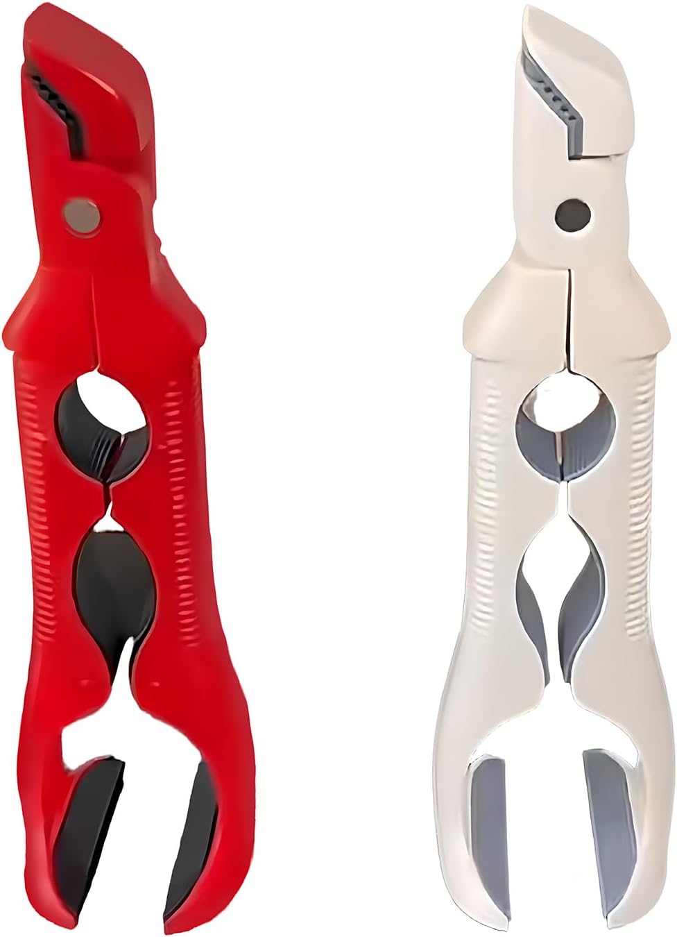 Szczypce kuchenne 2-częściowe, antypoślizgowe do naczyń i talerzy, z konstrukcją 3 w 1 i blokadą bezpieczeństwa, wytrzymały uchwyt