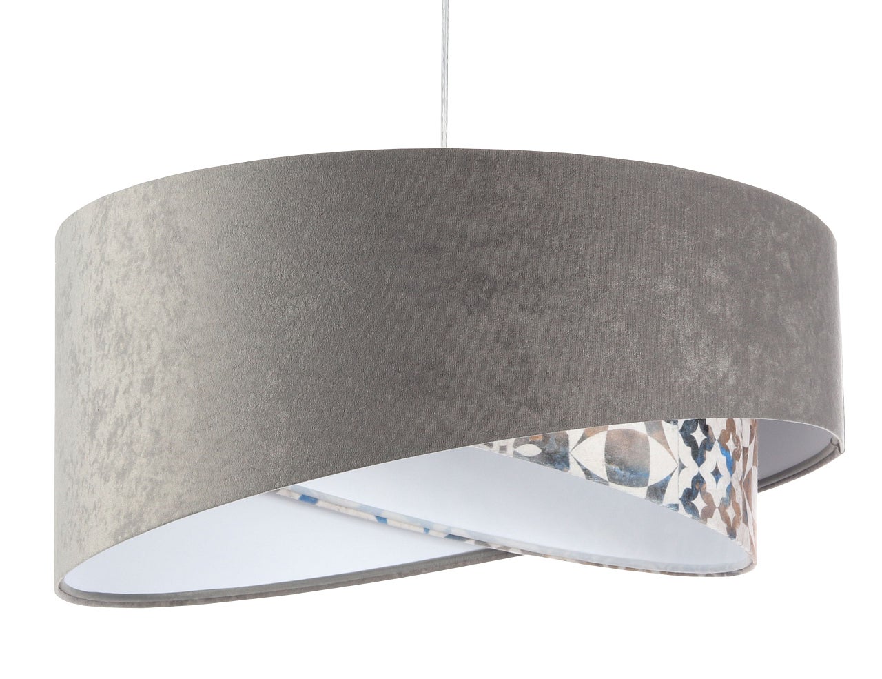 Lampa wisząca ASHES szara/biała