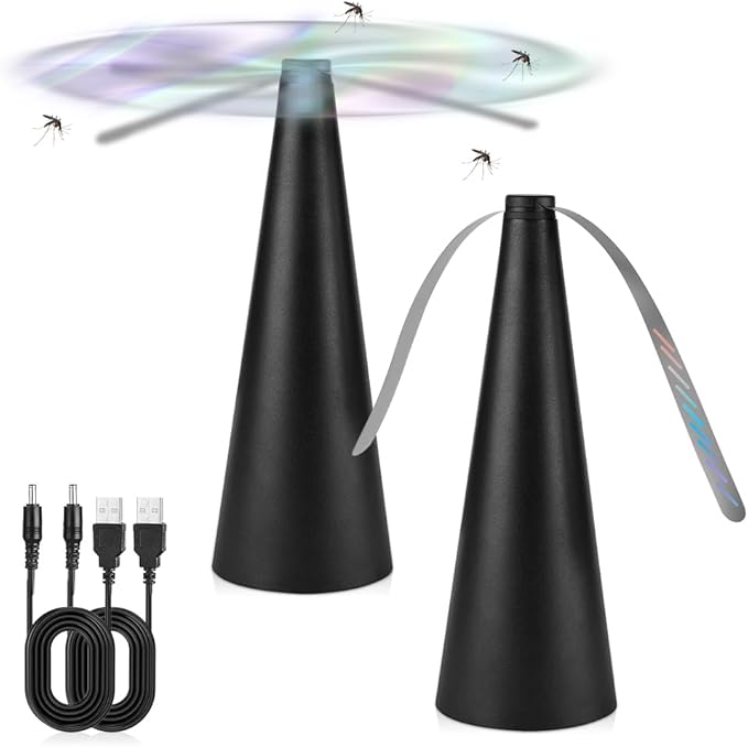 Ventilateur Anti-mouches 2 Pièces - Répulsif Sans Produit Chimique Pour Intérieur Et Extérieur
