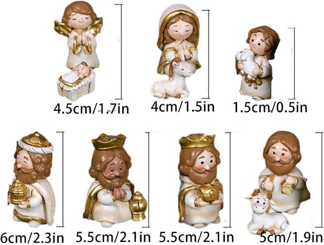 Crèche en Résine 25cm - Ensemble de 11 Personnages pour une Célébration Authentique Crèche en Résine 25cm - Ensemble de 11 Personnages pour une Célébration Authentique