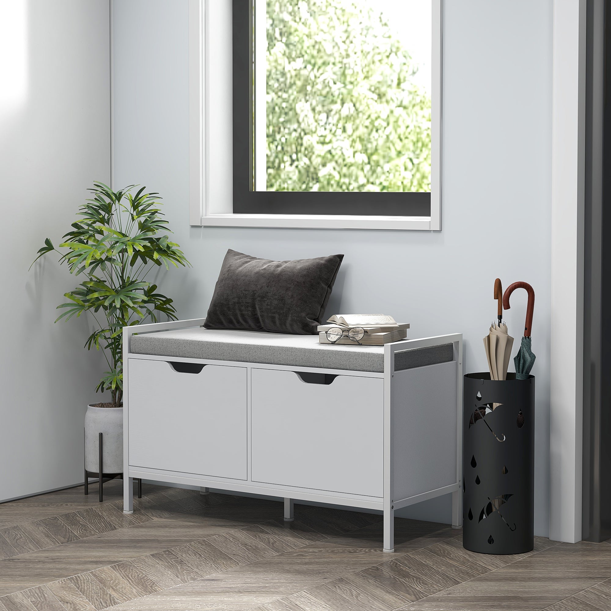 Banc à chaussures aggloméré 2 places HOMCOM - 2