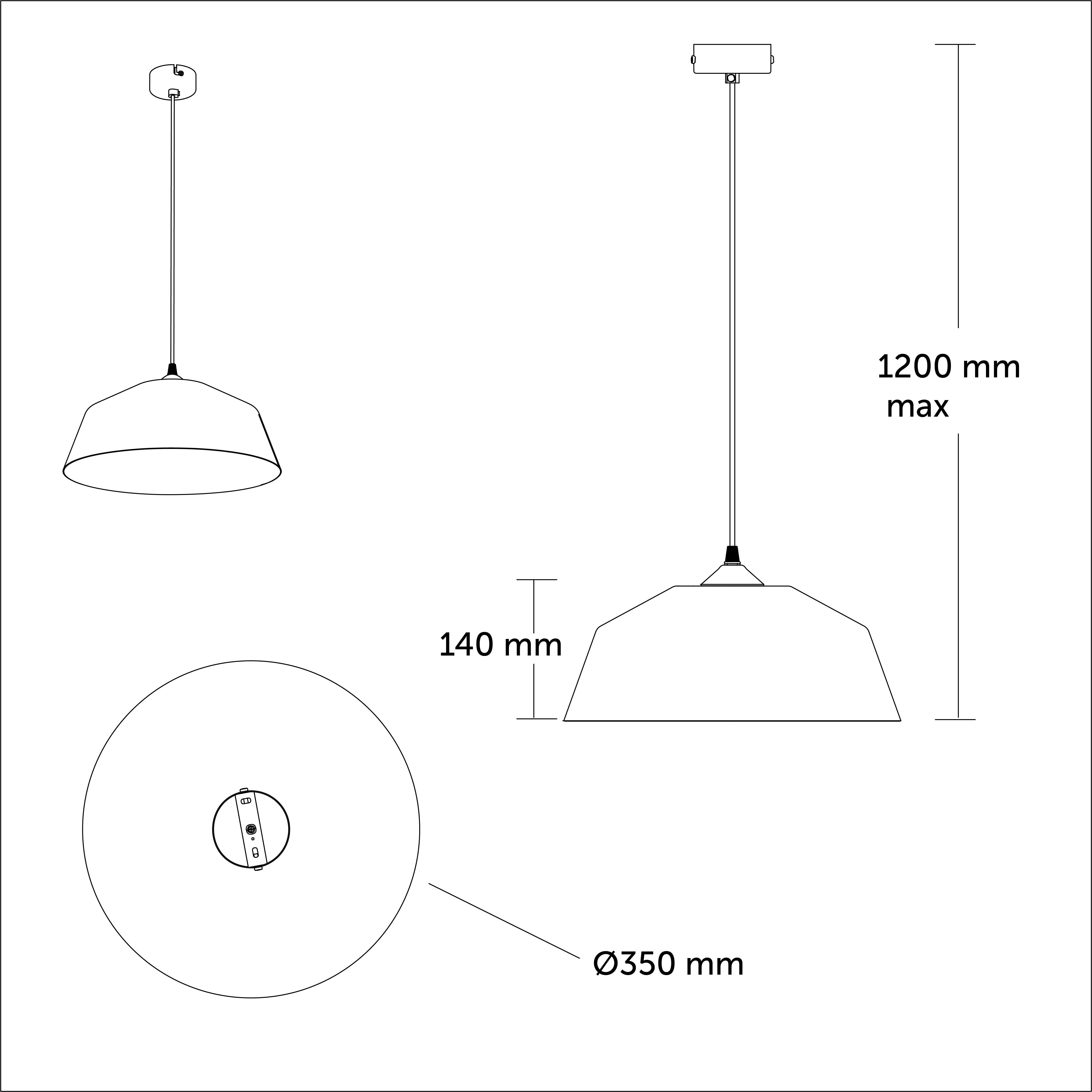 LUMICOM | TOKYO Suspension, 1xE27, max 42W, métal, noir mat/feuille d'argent, D.35cm - 6