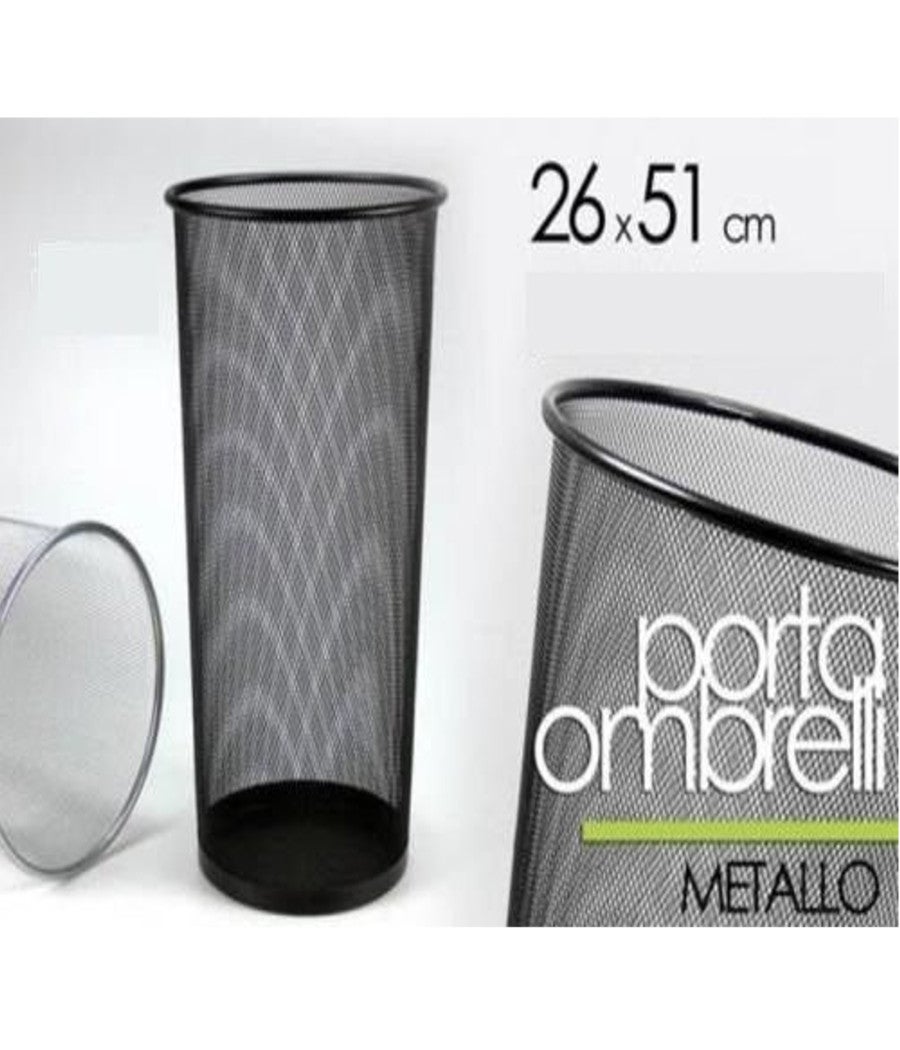 Trade Shop - Porta Ombrelli Cesto Cestino Portaombrelli Metallo Traforato Casa Ufficio - - 2