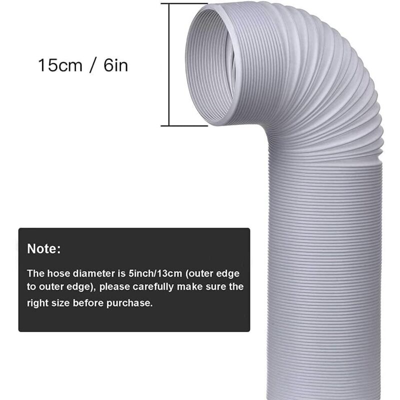 Tuyau d'évacuation flexible φ150 mm 5 m pour climatiseur Accessoire de climatiseur mobile - 2