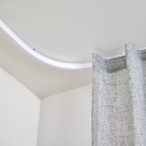 Rail De Rideau De Plafond Flexible 3m Avec Roulettes Silencieuses - Idéal Pour Douche, Camping-Car, Séparation De Pièces Et Décoration