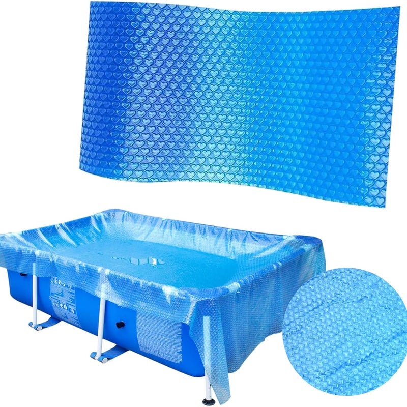 (260 x 170 cm) Prostokątna osłona basenu - Folia bąbelkowa - Gruba i wytrzymała - Pyłoszczelna i chroniąca przed liśćmi - Możliwość przycięcia - Kolor